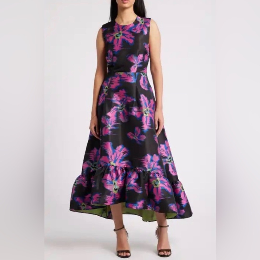 NWT Chelsea 28 floral jacquard A line dress